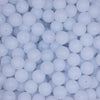 top view of a pile of 15mm White Glow In The Dark Silicone Bead