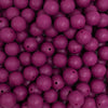 top view of a pile of 15mm Wine Red Embossed Floral Print Silicone Bead