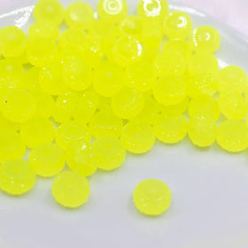 12mm Yellow Glow In the Dark Resin Rondelle Spacer Beads - Set of 20