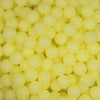 top view of a pile of 15mm Yellow Glow In The Dark Silicone Bead