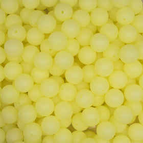 15mm Yellow Glow In The Dark Silicone Bead