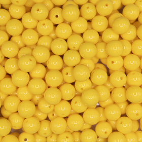 15mm Yellow Liquid Style Silicone Bead