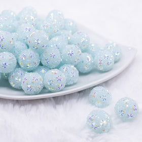 16mm Blue Snowflake luxury acrylic beads