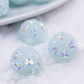 16mm Blue Snowflake luxury acrylic beads