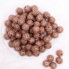 top view of a pile of 16mm Copper Rhinestone Bubblegum Beads