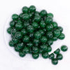 top view of a pile of 16mm Green Glitter Sparkle acrylic Bubblegum Beads