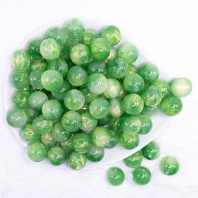 16mm Green Luster Bubblegum Beads