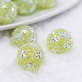 16mm Green Snowflake luxury acrylic beads