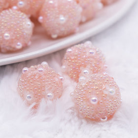 16mm Peach with Pearls luxury acrylic beads