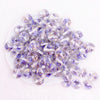 top view of a pile of 16mm Purple Flaked Flower Bubblegum Bead