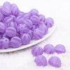 front view of a pile of 16MM Purple Frosted Beach Ball Bubblegum Beads