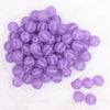 top view of a pile of 16MM Purple Frosted Beach Ball Bubblegum Beads