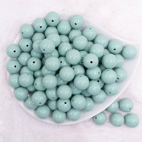 16mm Robin Blue Solid Bubblegum Beads