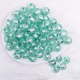 16mm Wintergreen Foil Bubblegum Beads