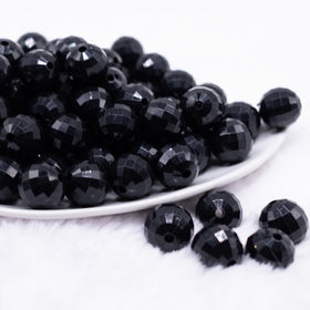 16mm Black Disco Bubblegum Beads