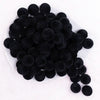 top view of a pile of 16mm Black Velvet Bubblegum Bead