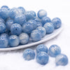 front view of a pile of 16mm Blue Luster Bubblegum Beads