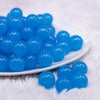 front view of a pile of 16mm Bright Blue 