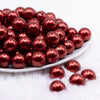 front view of a pile of 16mm Burnt Umber Faux Pearl Acrylic Bubblegum Jewelry Beads
