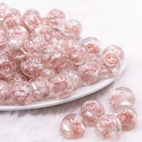 16mm Champagne Gold Rose Bubblegum Beads