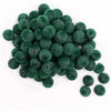 top view of a pile of 16mm Forest Green Velvet Bubblegum Bead