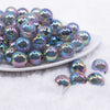 front view of a pile of 16mm Gray Opalescence Bubblegum Bead
