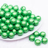 front view of a pile of 16mm Green Miracle Bubblegum Bead