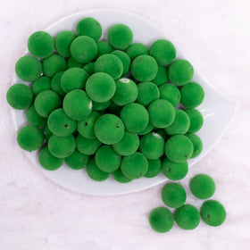 16mm Green Velvet Bubblegum Bead