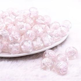16mm Ivory Rose Bubblegum Beads