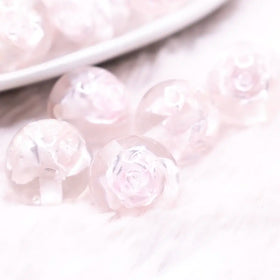 16mm Ivory Rose Bubblegum Beads