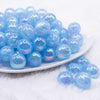 front view of a pile of 16mm Light Blue Opalescence Bubblegum Bead