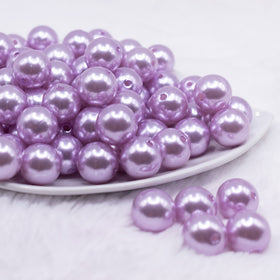 16mm Light Purple Faux Pearl Bubblegum Beads