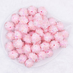 16mm Pink Floral Bliss luxury acrylic beads