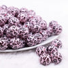 front view of a pile of 16mm Pink Leopard Print Acrylic Bubblegum Jewelry Beads