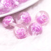 macro view of a pile of 16mm Pink Rose Bubblegum Beads