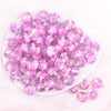 top view of a pile of 16mm Pink Rose Bubblegum Beads