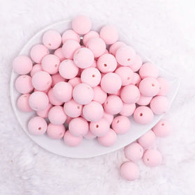 16mm Pink Velvet Bubblegum Bead