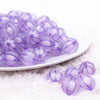 front view of a pile of 16mm Purple Frosted Pumpkin Shaped Bubblegum Bead
