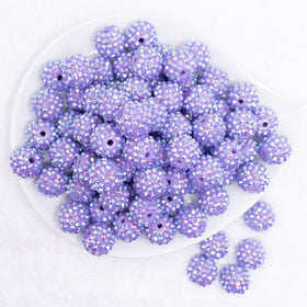 16mm Purple Lilac Bliss Rhinestone AB Bubblegum Beads