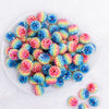 top view of a pile of 16mm Rainbow Rhinestone AB Bubblegum Beads