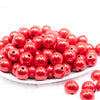 front view of a pile of 16mm Red Miracle Bubblegum Bead