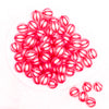 top view of a pile of 16mm Red Frosted Pumpkin Shaped Bubblegum Bead