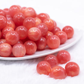16mm Red Luster Bubblegum Beads