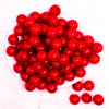 top view of a pile of 16mm Red Faux Pearl Acrylic Bubblegum Jewelry Beads