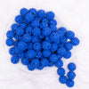 top view of a pile of 16mm Royal Blue on Royal Blue Rhinestone Bubblegum Beads