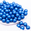 front view of a pile of 16mm Royal Blue Miracle Bubblegum Bead