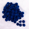 top view of a pile of 16mm Royal Blue Velvet Bubblegum Bead