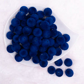 16mm Royal Blue Velvet Bubblegum Bead