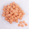 top view of a pile of 16mm Salmon Orange Rhinestone AB Chunky Bubblegum Jewelry Beads