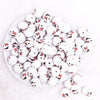 top view of a pile of 16mm Snowman Face Print Bubblegum Bead